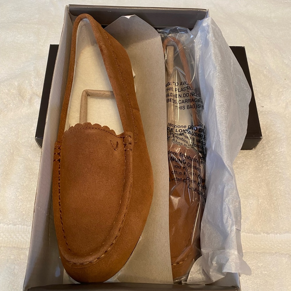 Vionic Brown Suede Loafers Slip-On Comfort